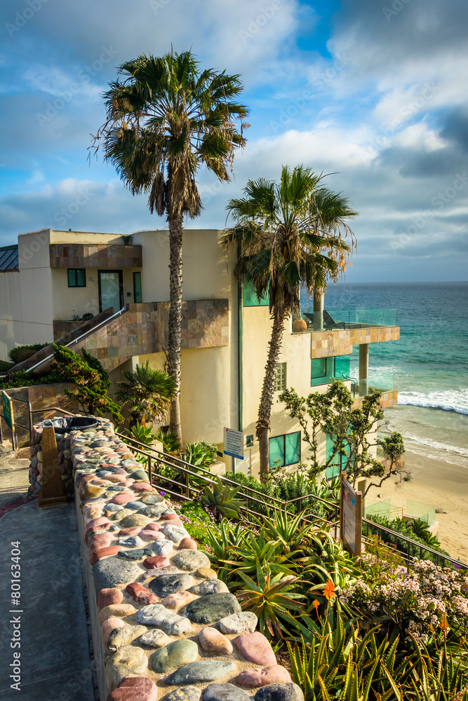 Fototapeta premium Oceanfront house and view of the Pacific Ocean at Cleo Street Be