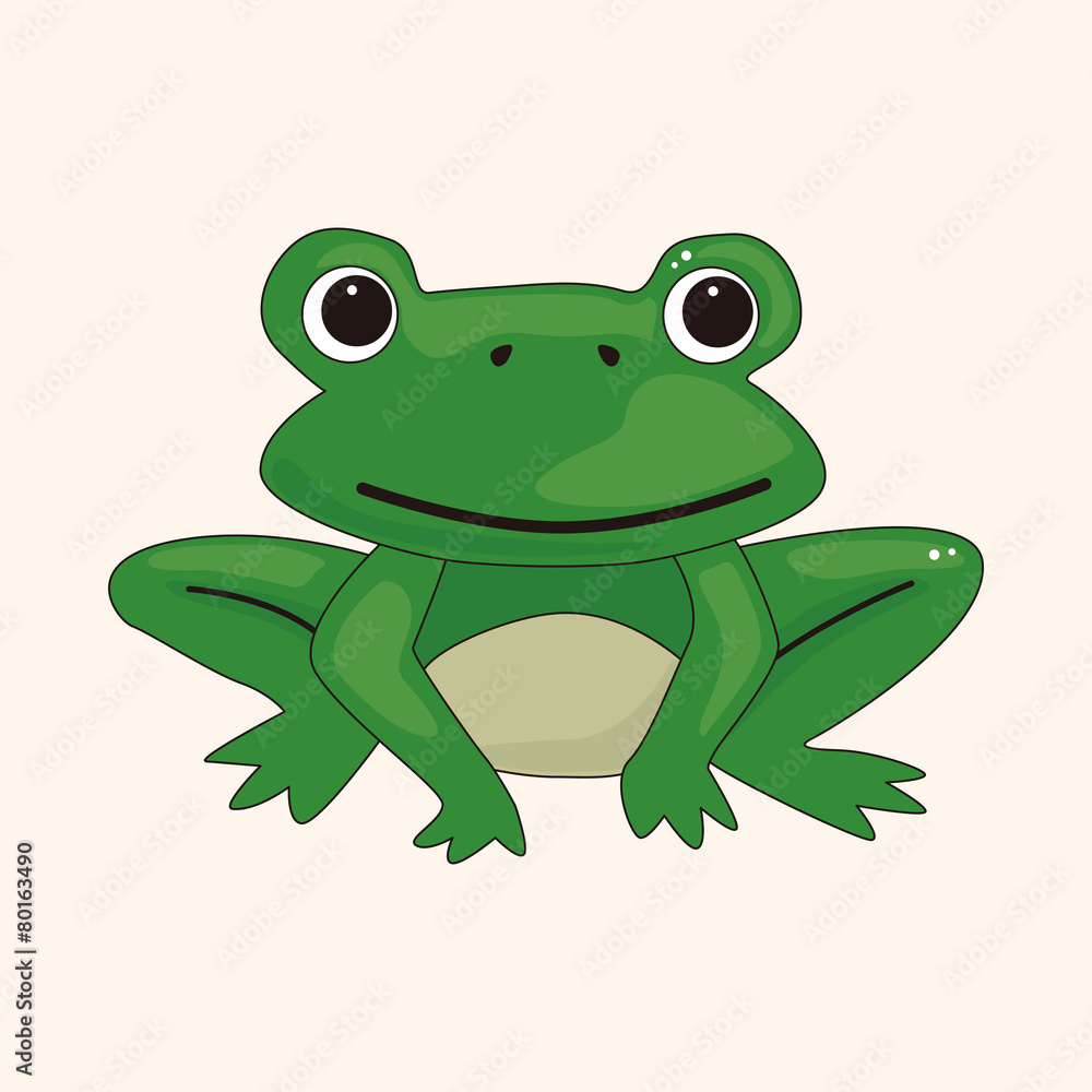 animal frog cartoon theme elements