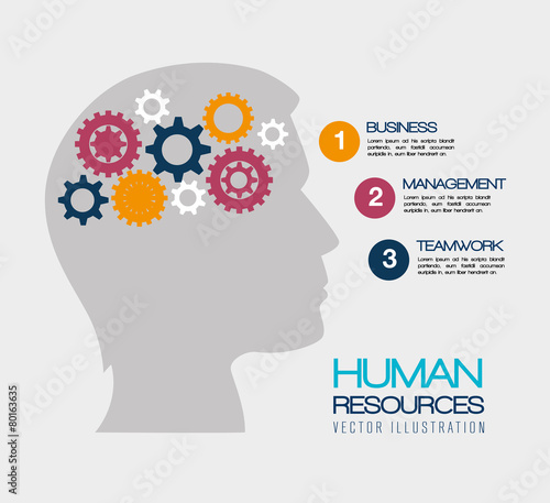 Human resources, vector illustration.