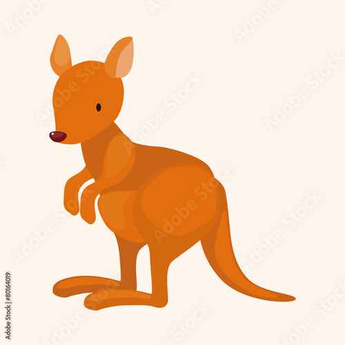animal kangeroo cartoon theme elements