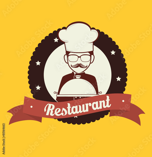 Restaurant design, vector illustration.