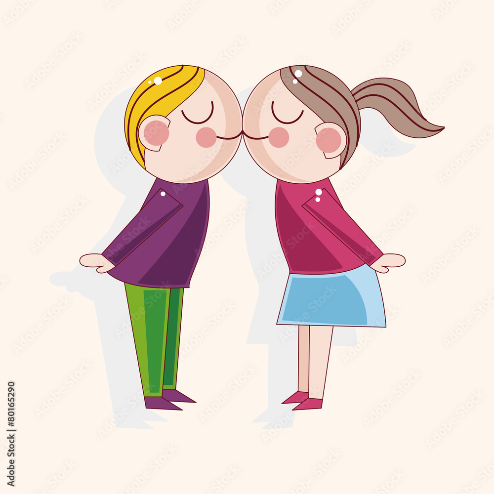 Valentine's day couple theme elements Valentine's day couple theme elements