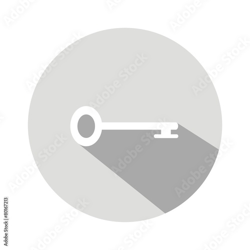 Icono llave antigua gris botón sombra