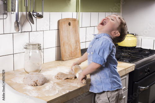 Little boy in the kitchen
