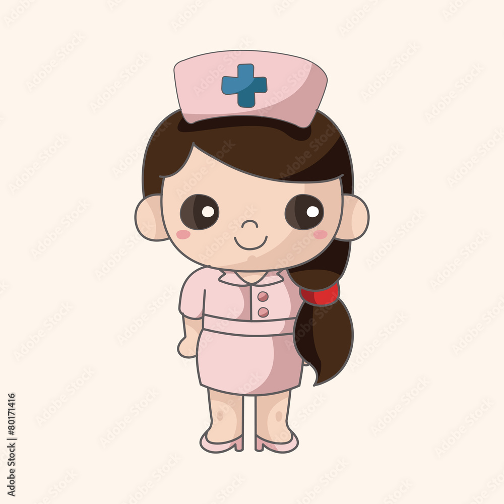Fototapeta premium nurse theme elements