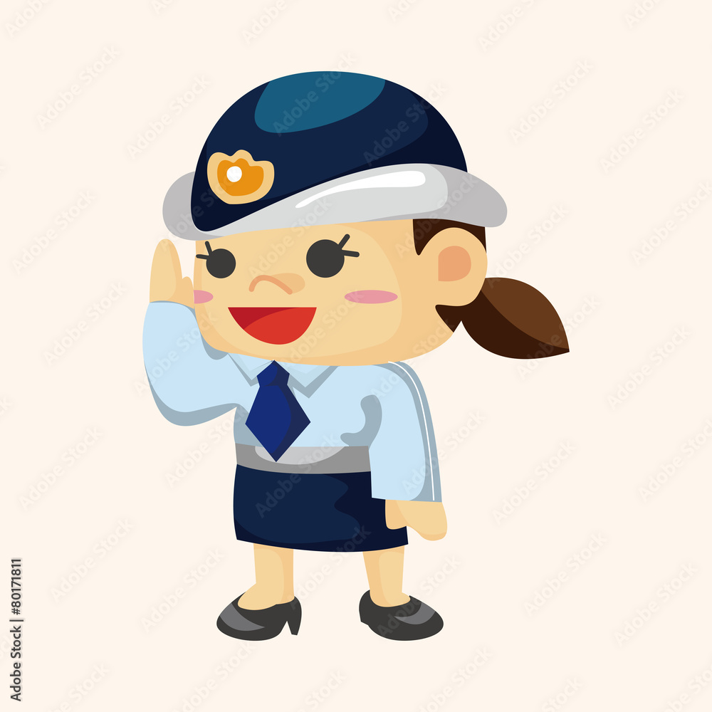 policeman theme elements
