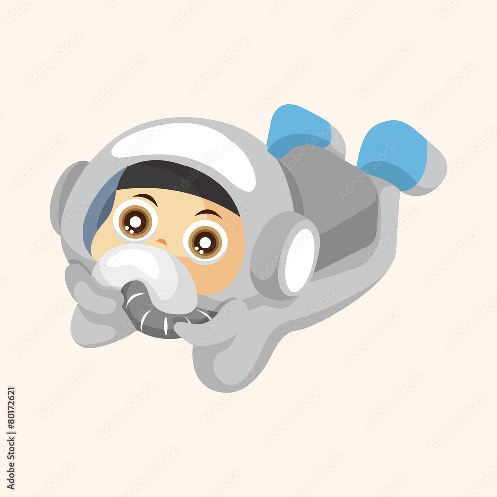 Obraz premium Space astronaut theme elements