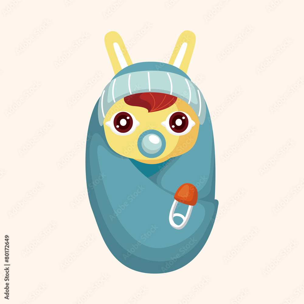 Fototapeta premium rabbit cartoon theme elements