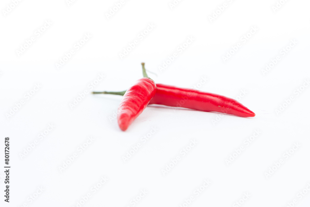 Fresh chili on white background Fresh chili on white background