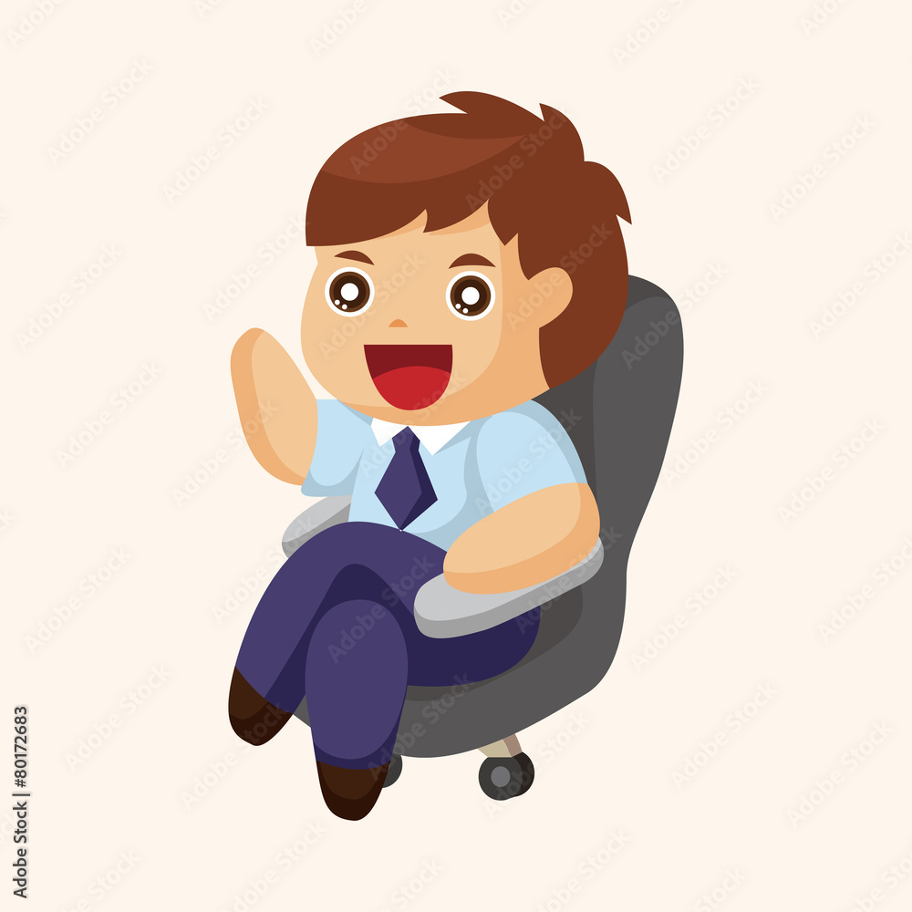 Office workers theme elements Office workers theme elements