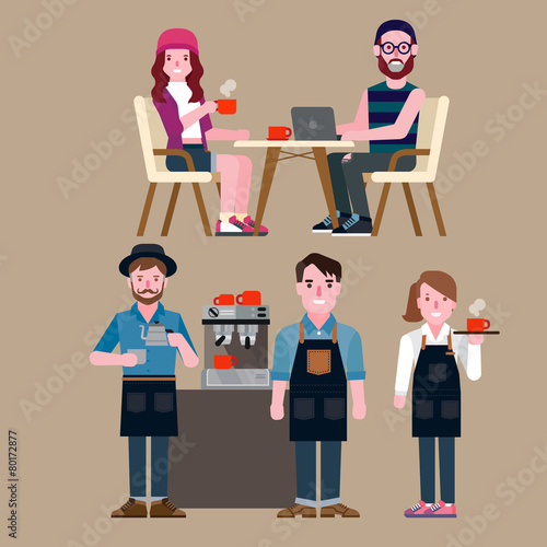people in a coffee shop