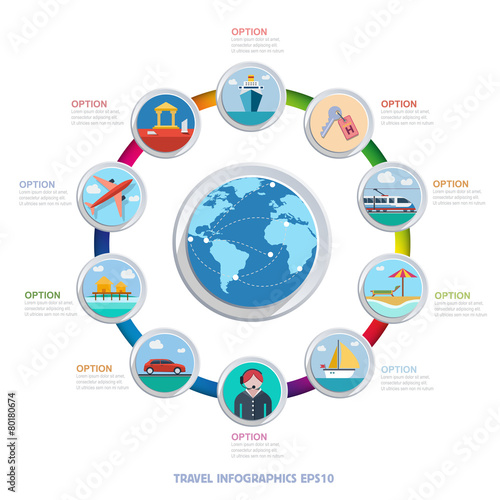 Vector travel infographics