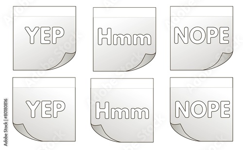 YEP Hmm NOPE sticker