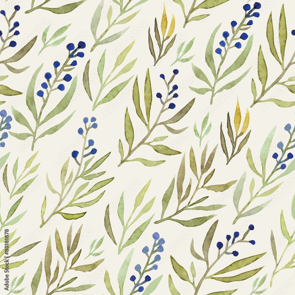 Watercolor seamless flowers pattern Watercolor seamless flowers pattern