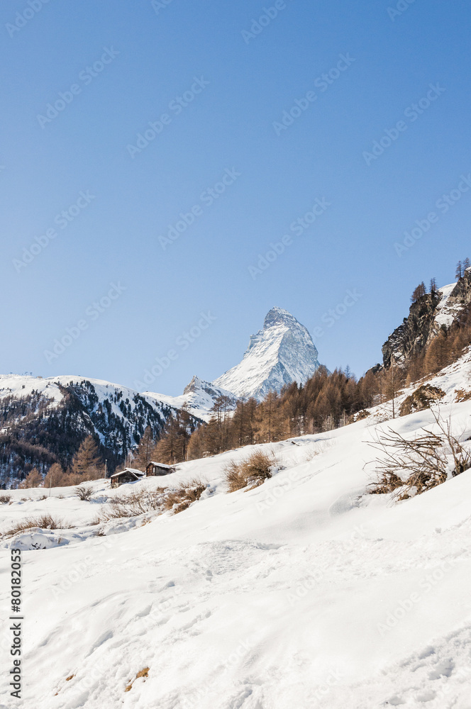 Zermatt, Wallsier Alpen, Wintersaison, Furi,  Winter, Schweiz