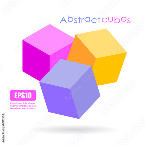 Abstract cubes logo
