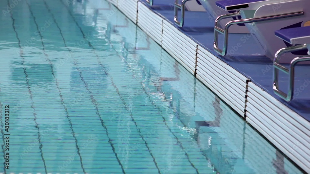 Region of pool with start position for competitions Region of pool with start position for competitions