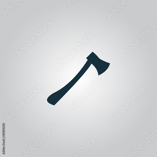 The ax icon. Axe symbol. Flat Vector illustration