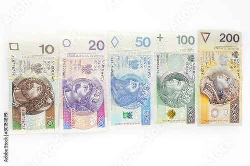 Polish banknotes all