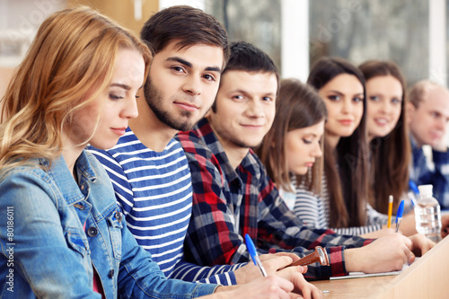 Group of students sitting i...