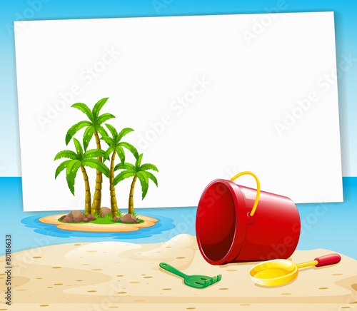 Beach and sign
