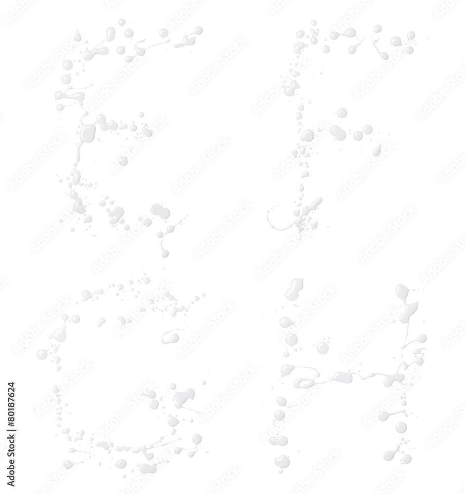 Letters made with the drops of paint Letters made with the drops of paint