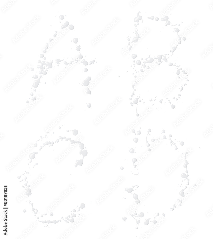 Letters made with the drops of paint Letters made with the drops of paint