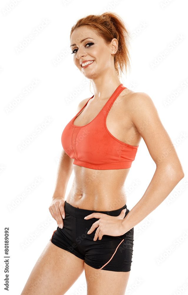Happy fitness girl Happy fitness girl