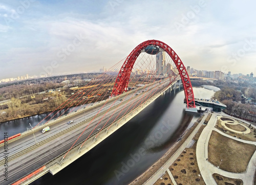 Plakat Вид с высоты на Живописный Мост в Серебряном бору,