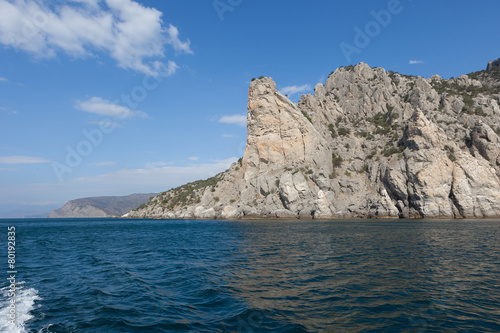 View of the coast of the Crimea in summer day
