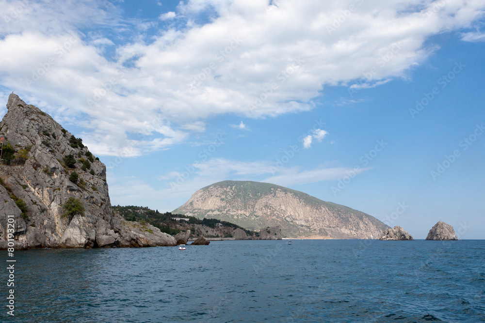 Fototapeta premium View of the coast of the Crimea in summer day