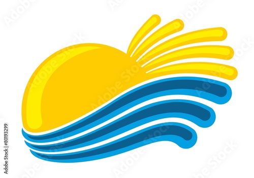 Sun and sea logo