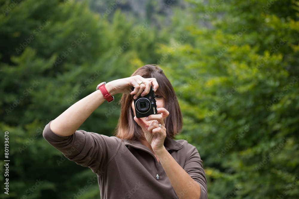 Donna fa foto Donna fa foto