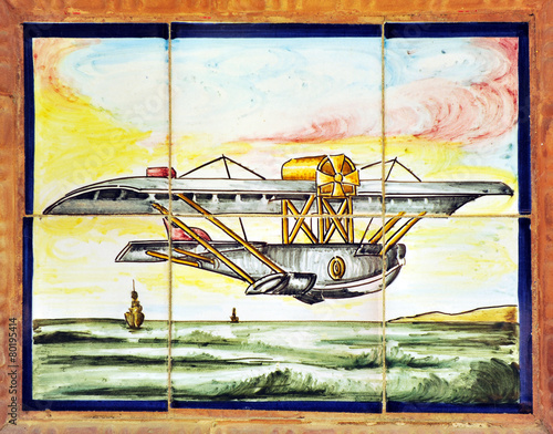 Avión Plus Ultra, azulejo