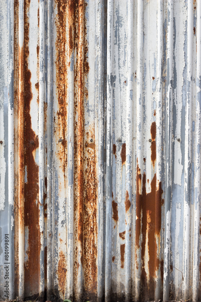 Rough painted metal wall Rough painted metal wall