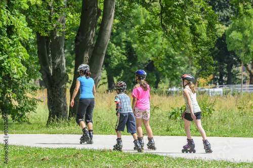 Obraz na płótnie Inline-Skating im Park