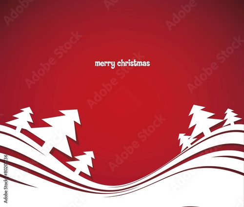 Modern christmas tree background, vector illustration