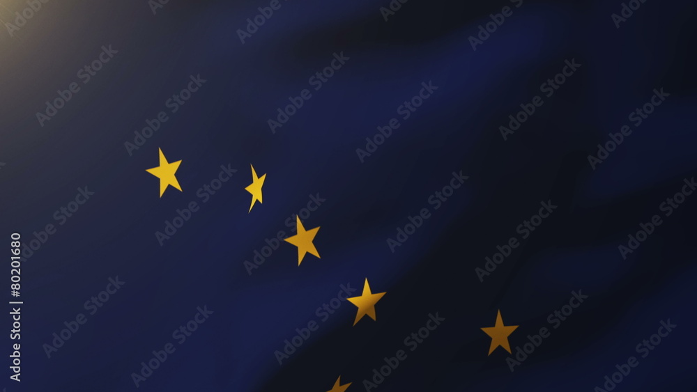 alaska flag waving in the wind. Looping sun rises style alaska flag waving in the wind. Looping sun rises style