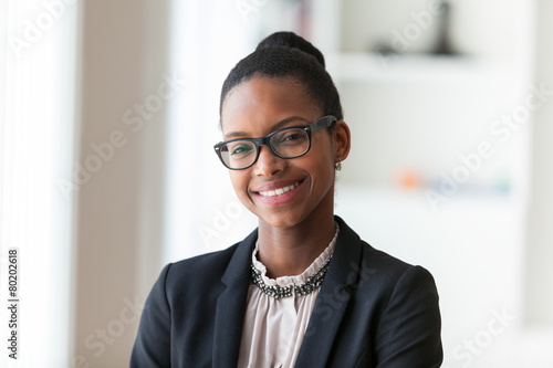 Portrait of a young African American business woman - Black peop photo