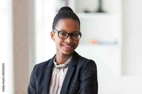Portrait of a young African American business woman - Black peop photo