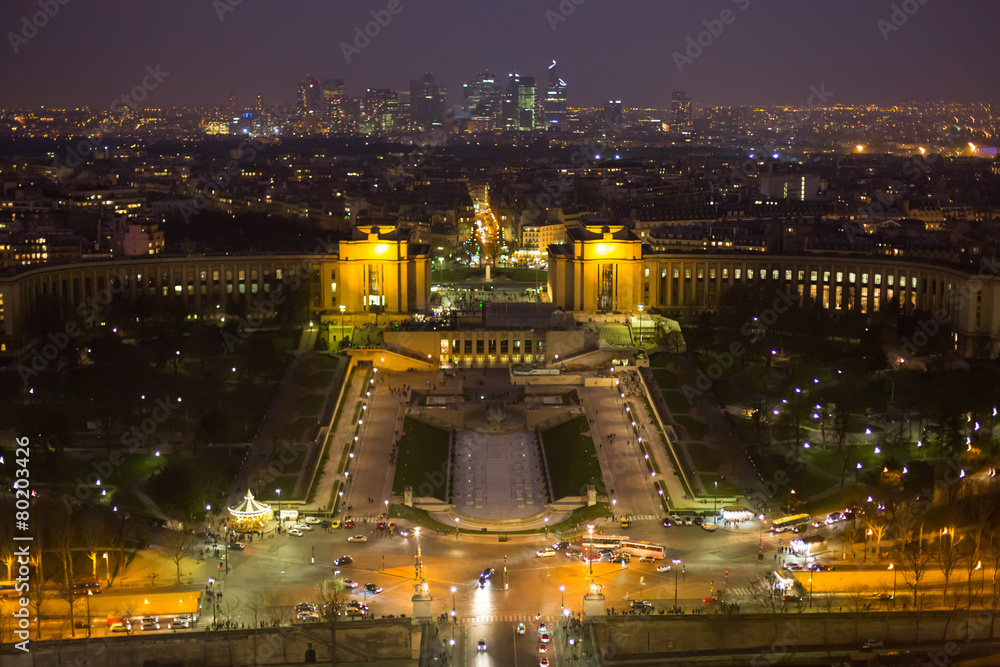 Fototapeta premium Night view of Paris