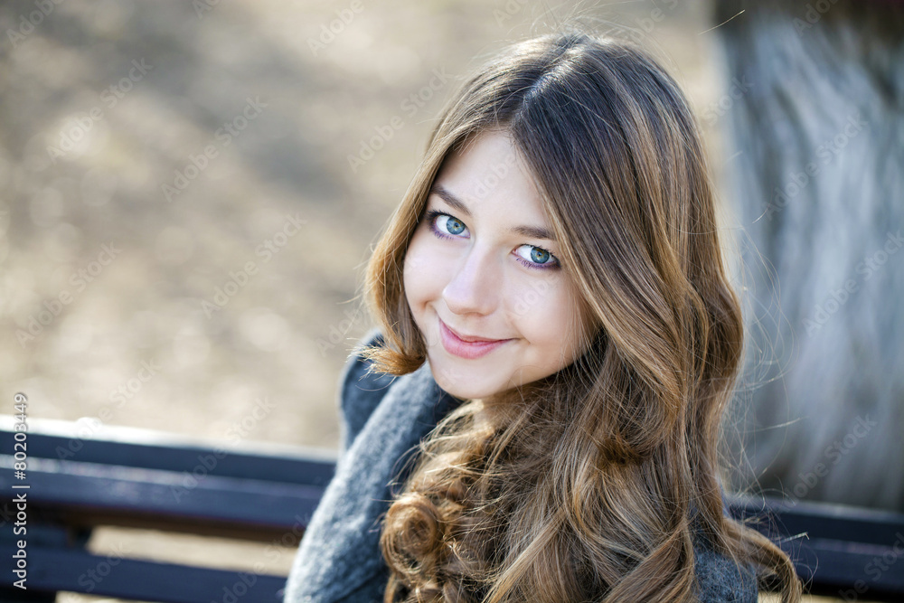 Portrait close up of young beautiful girl Portrait close up of young beautiful girl