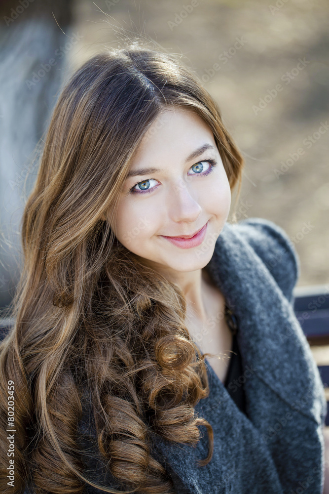 Portrait close up of young beautiful girl Portrait close up of young beautiful girl
