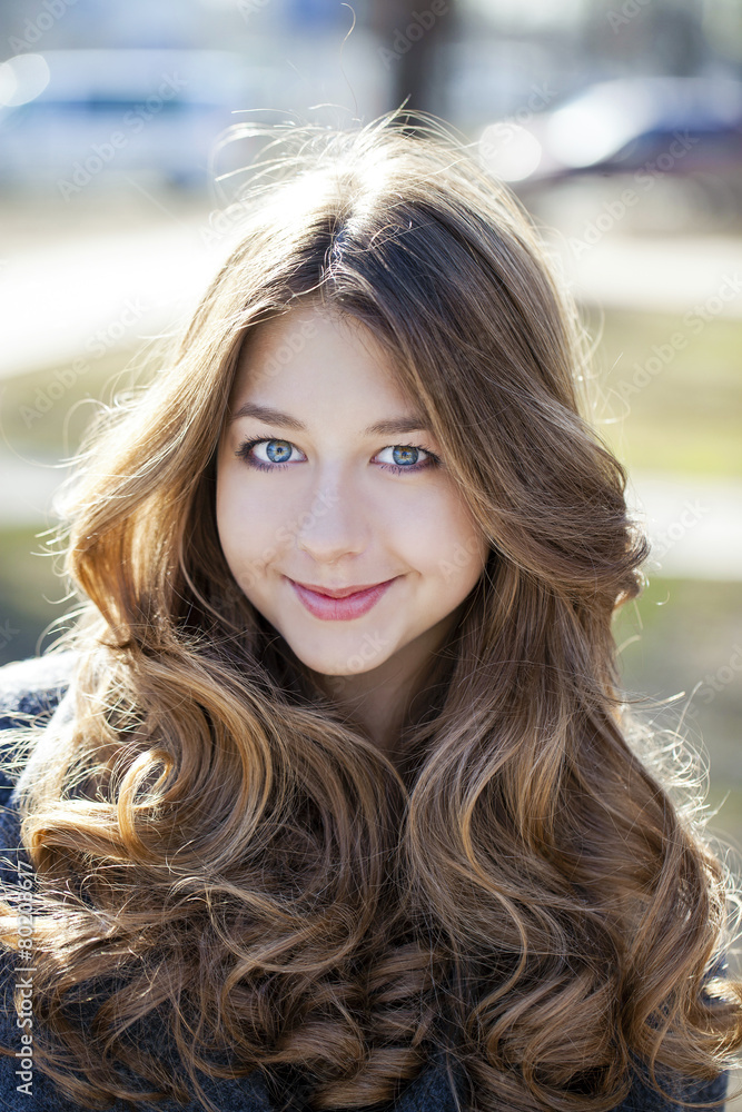 Portrait close up of young beautiful girl Portrait close up of young beautiful girl