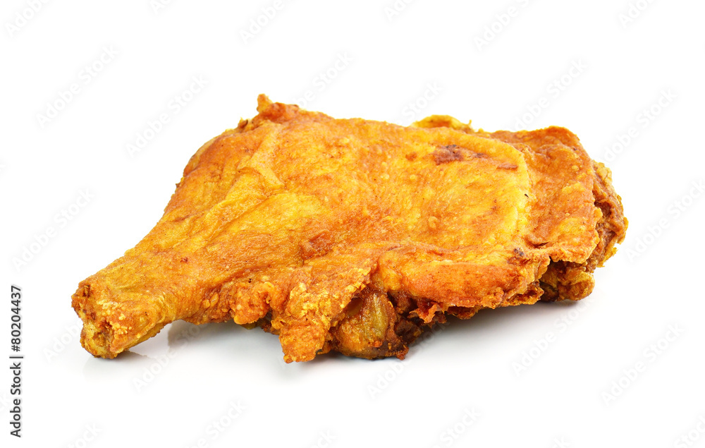 Fried chicken isolated white background Fried chicken isolated white background