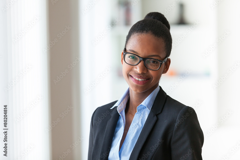 Portrait of a young African American business woman - Black peop Portrait of a young African American business woman - Black peop