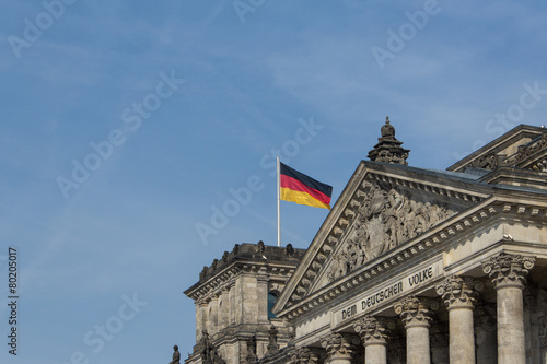 Deuschland Fahne auf dem Reichstag