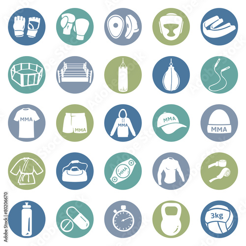 Vector Set of Mix Martial Arts Icons