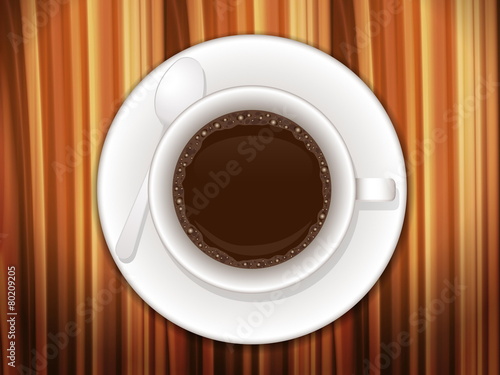 coffee cup on wooden desk