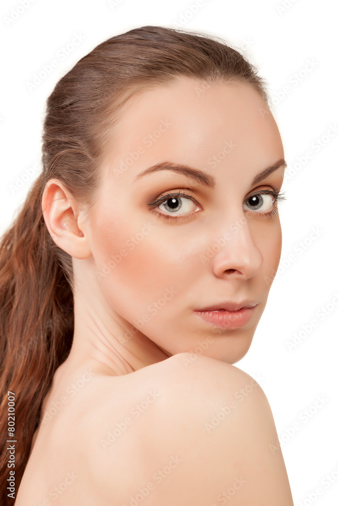 Beautiful young woman close up Beautiful young woman close up